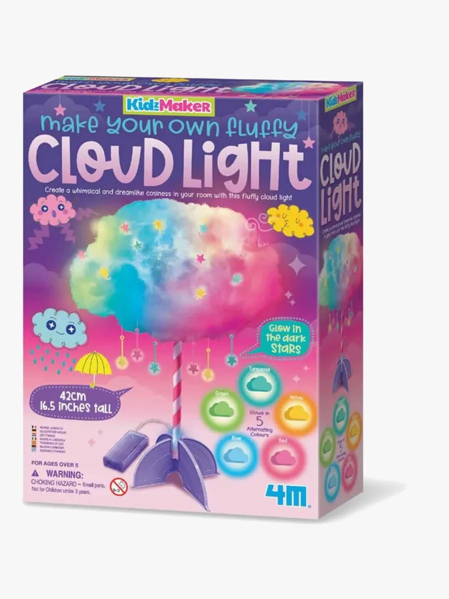 4M KidzMaker DIY-set Gör Din Egna Fluffiga Molnlampa, Barnrum