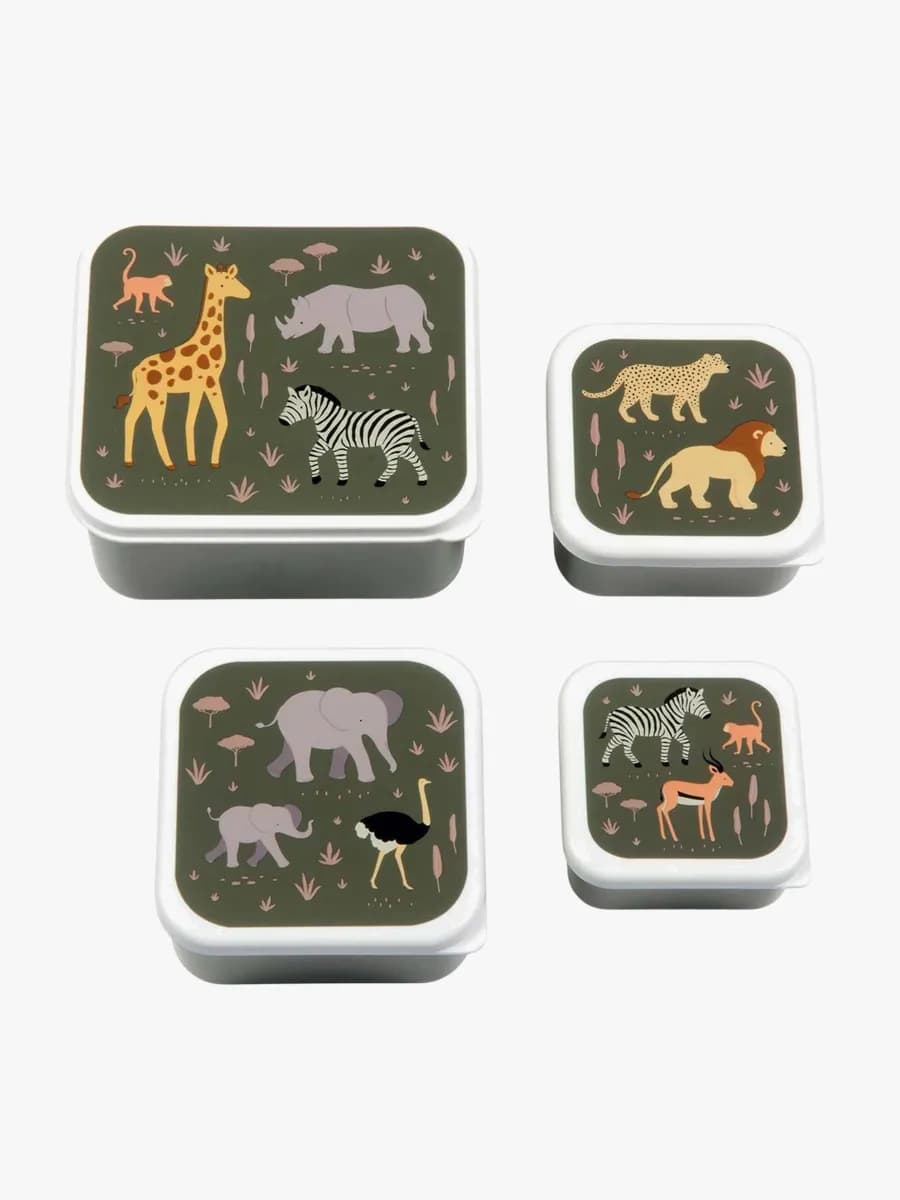 A Little Lovely Company Lunchboxset, Savanna