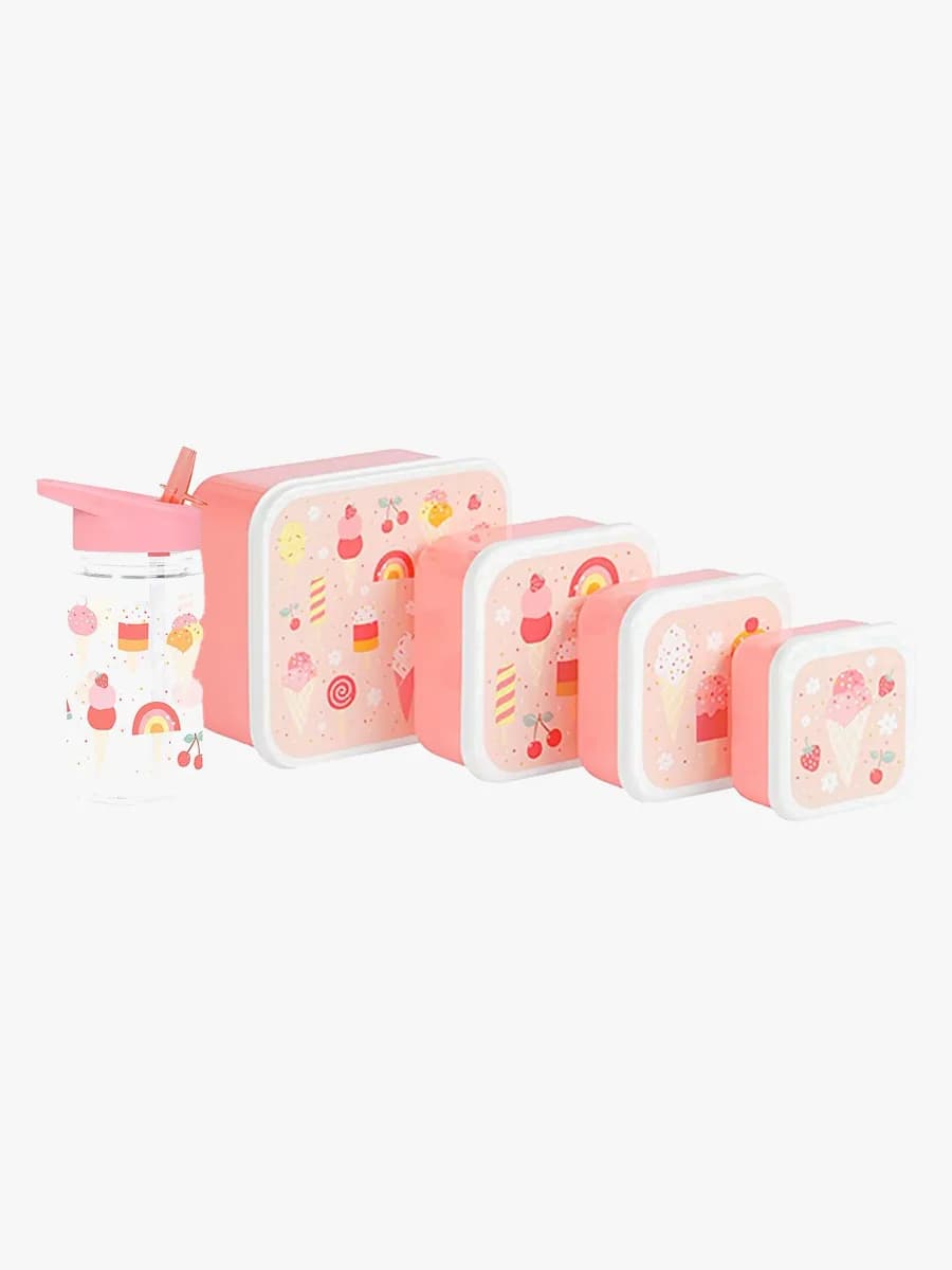 A Little Lovely Company Snack Box &  Flaska, Ice-cream