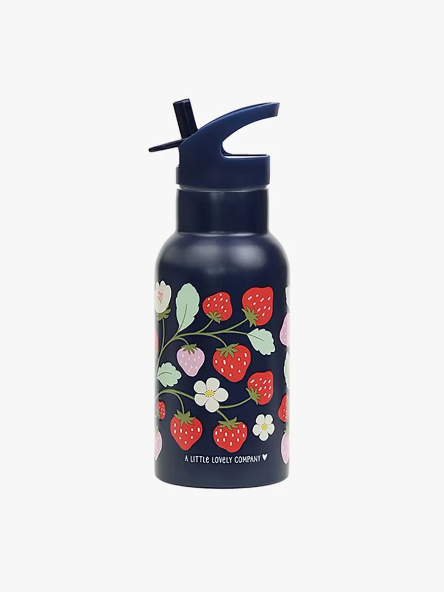 A Little Lovely Company Stainless steel Vattenflaska, Strawberries