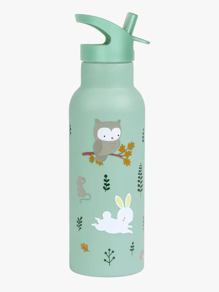 A Little Lovely Company Stainless steel XL Vattenflaska, Forest friends