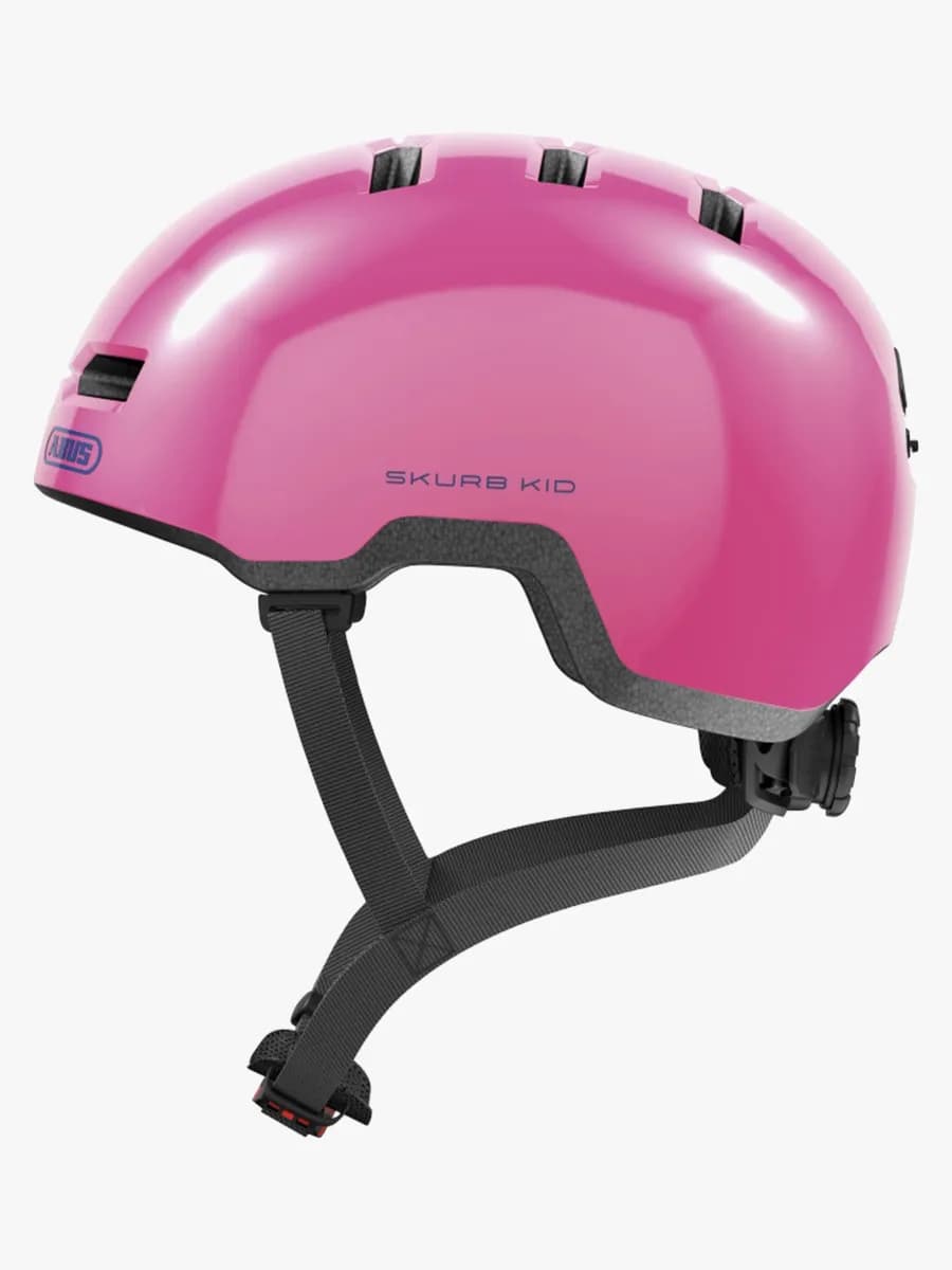 ABUS Skurb Kid Hjälm, Shiny Pink, 45-50