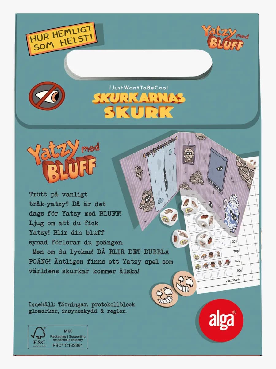 Alga Yatzy med bluff – Skurkarnas skurk