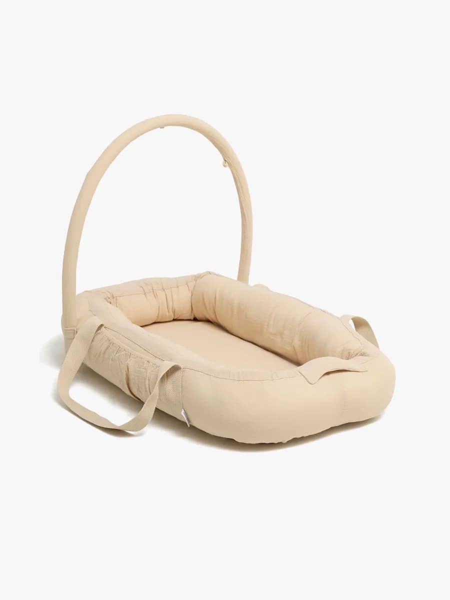Alice &  Fox ALBA Babynest med Handtag, Beige Muslin