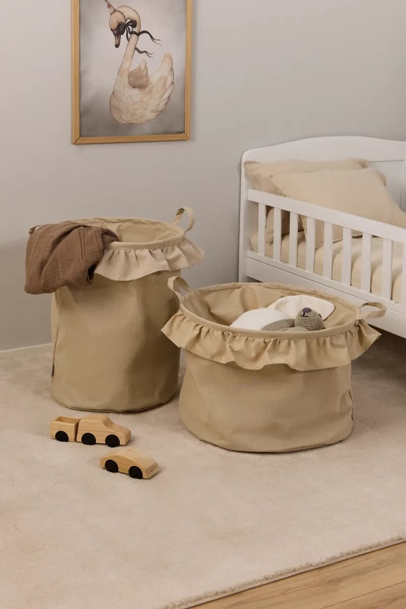 Alice &  Fox DEMI Förvaringskorgar 2-Pack, Beige Linen, Förvaring Barnrum