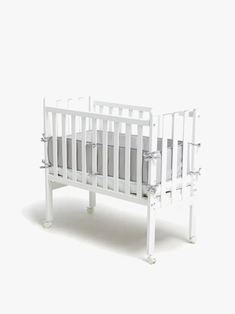 Alice &  Fox Spjälskydd Bedside Crib, Grey