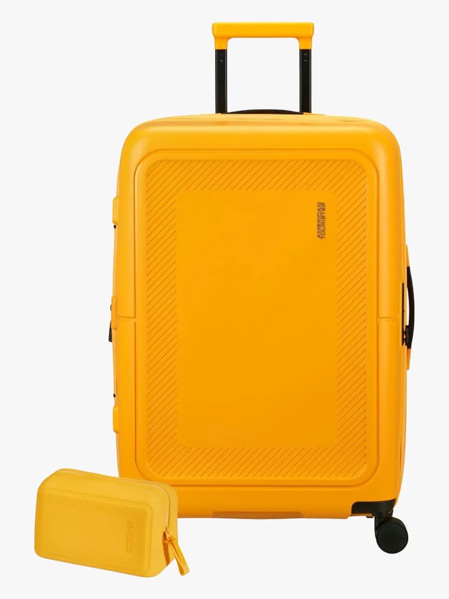 American Tourister Dashpop Resväska 76-84L &  Necessär POP, Golden Yellow