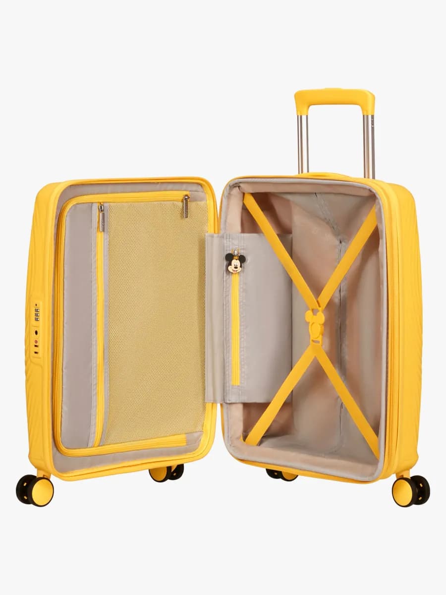 American Tourister Mickey Magic Spinner Resväska 37-44L, Flower Yellow