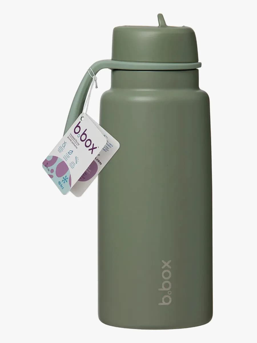 b.box Vattenflaska med Flip Top 1L, Olive