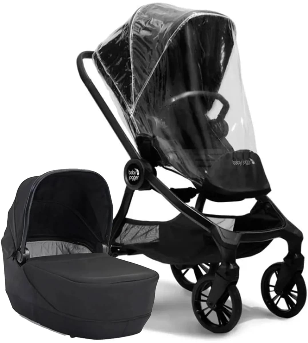 Baby Jogger City Sights Duovagn inkl. Regnskydd, Rich Black
