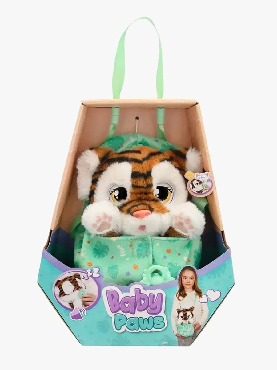 Baby Paws Interaktiv Gosedjur Tiger 24 cm