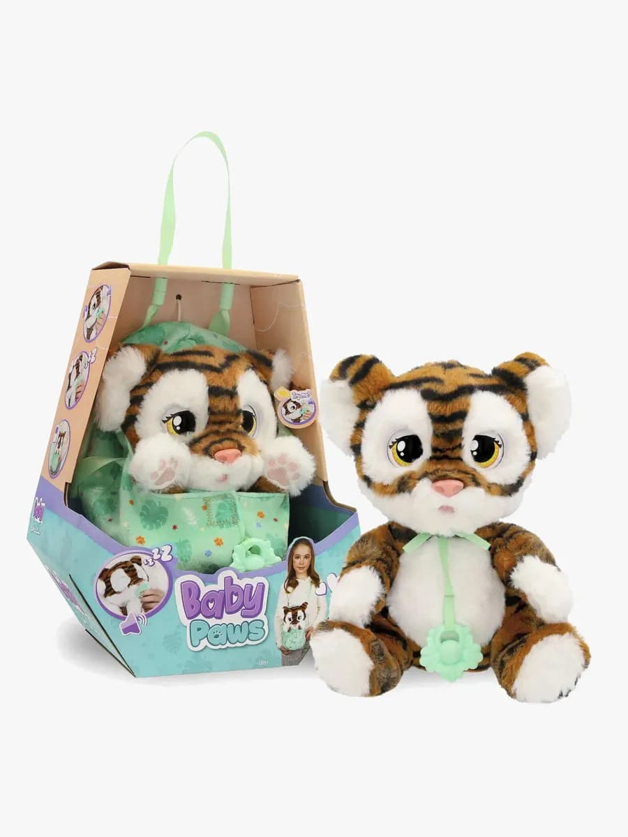 Baby Paws Interaktiv Gosedjur Tiger 24 cm