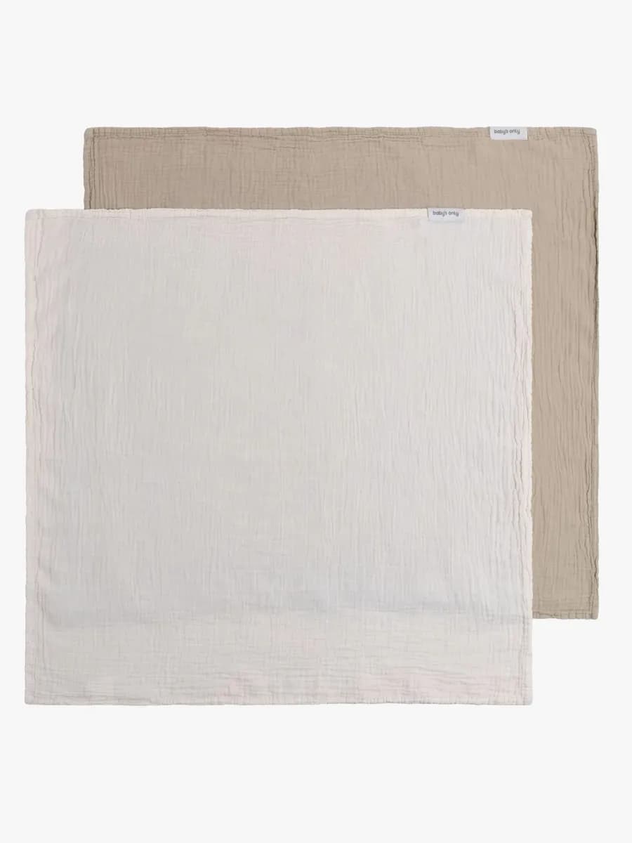 Baby's Only 65x65 Muslinfilt 2-Pack, Tender Beige