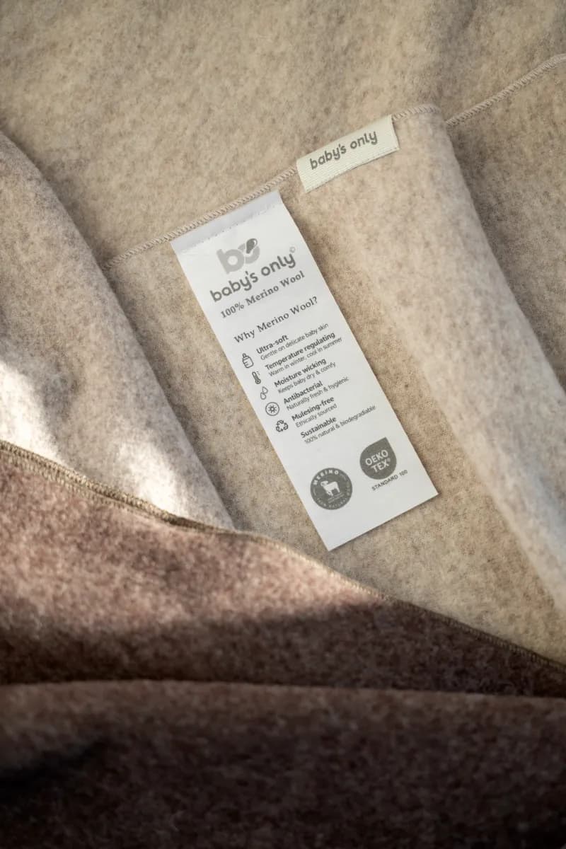 Baby's Only Baby Crib Filt Merinoull TOG 1, Brushed Ecru