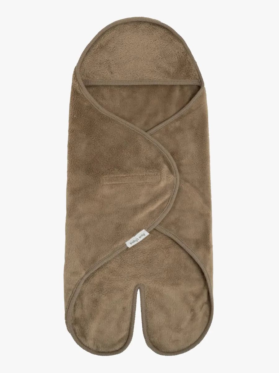 Baby's Only Hooded Baby Filt med Fötter Cozy, Clay