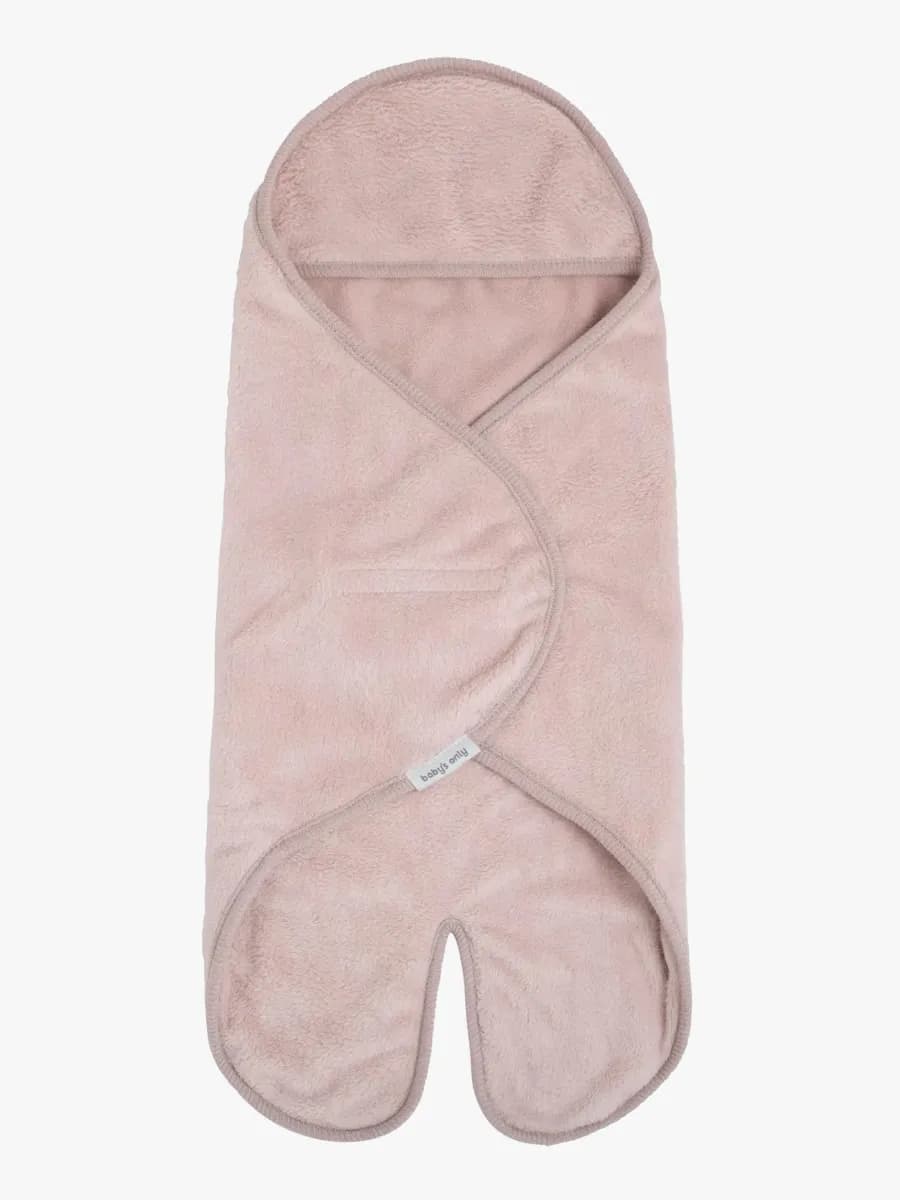 Baby's Only Hooded Baby Filt med Fötter Cozy, Old Pink