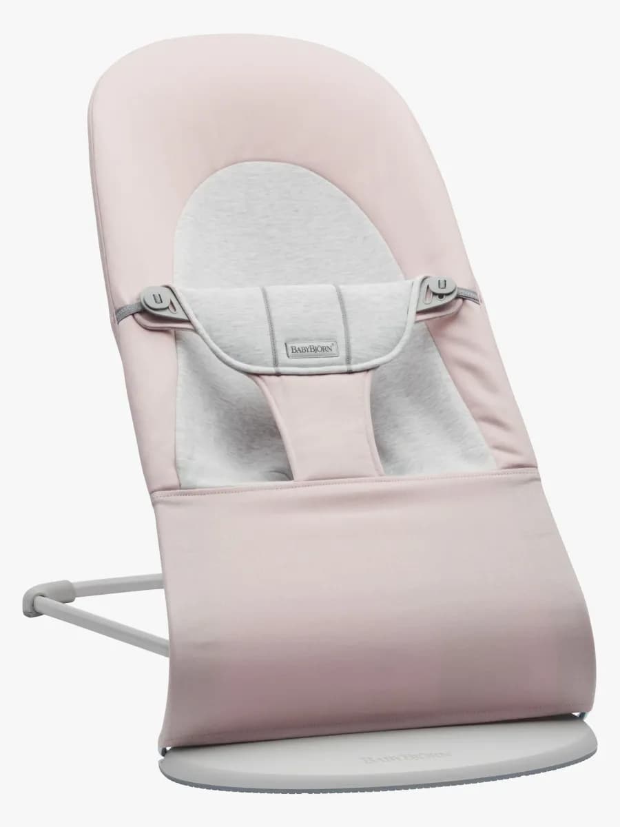 BabyBjörn Balance Soft Babysitter Vävd Jersey, Ljusrosa/Grå - Bäst i test