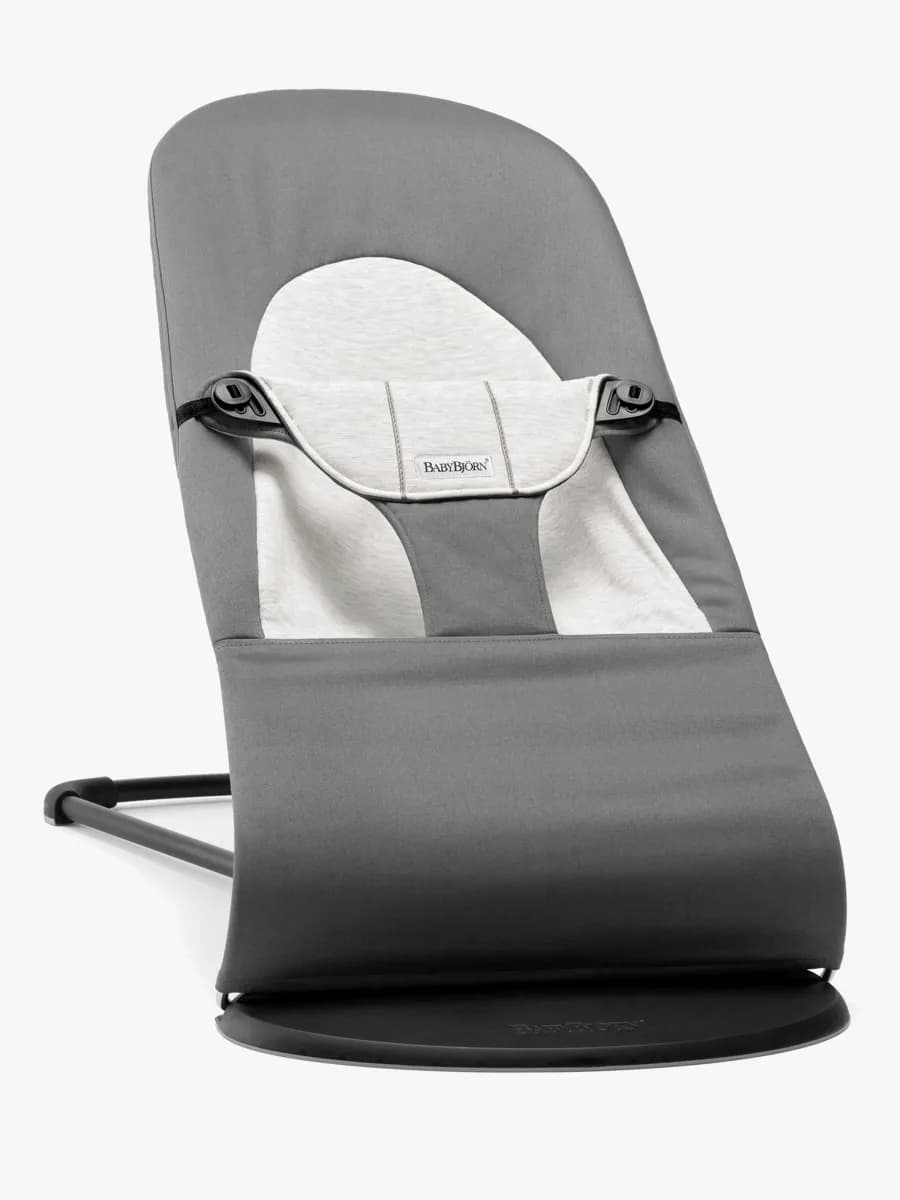 BabyBjörn Balance Soft Babysitter Vävd Jersey, Mörkgrå/Grå - Bäst i test