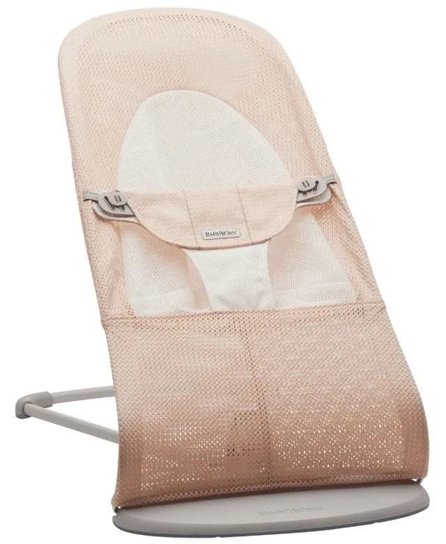Babybjörn Balance Soft mesh, pärlemorosa/vit/grå ram