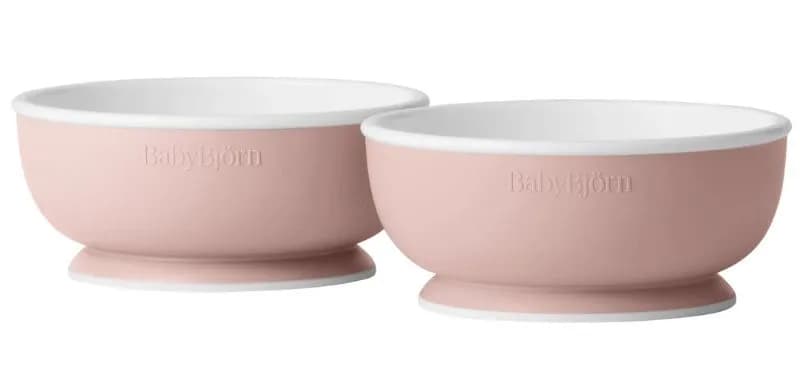 Babybjörn barnskål 2 -pack, blekrosa