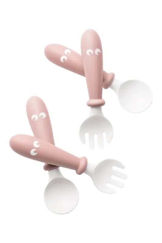 Babybjörn barnsked & gaffel 4 delar, blekrosa