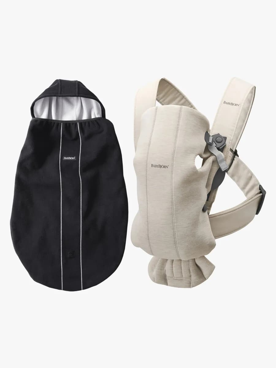 BabyBjörn Bärsele Mini 3D Jersey inkl. Överdrag, Ljusbeige