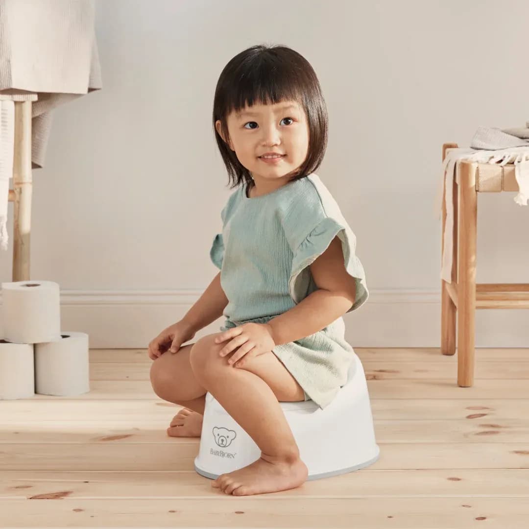 Babybjörn smart potta, vit/grå