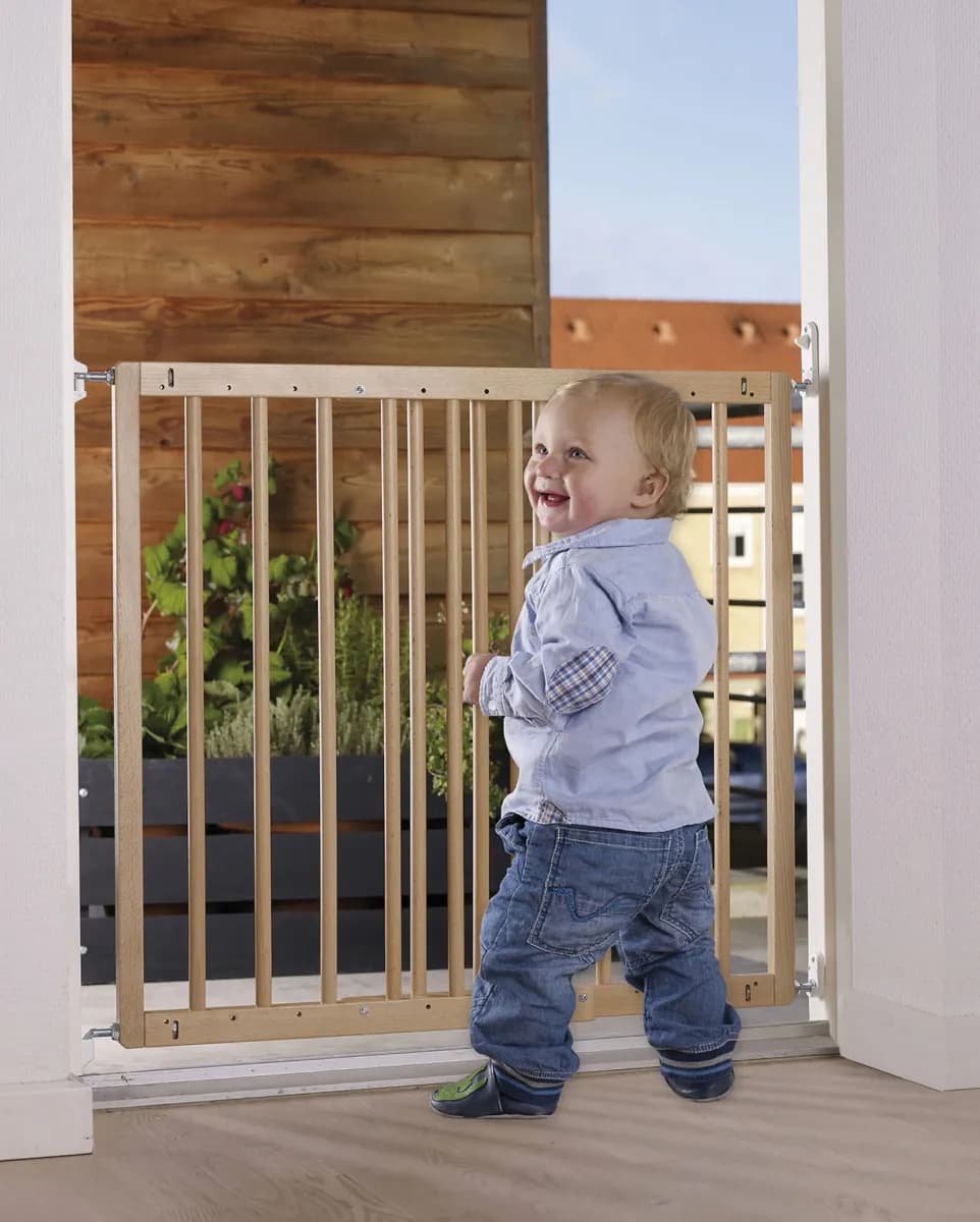 BabyDan Multidan Säkerhetsgrind, Natur/Vit