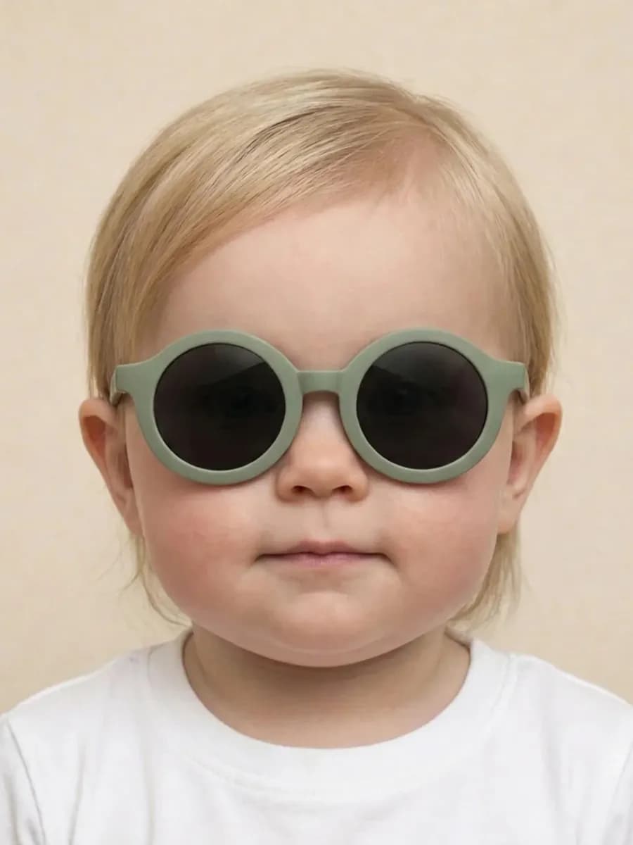 BabyMocs Signature Soft Böjbara Solglasögon, Grön, 1,5-8 år