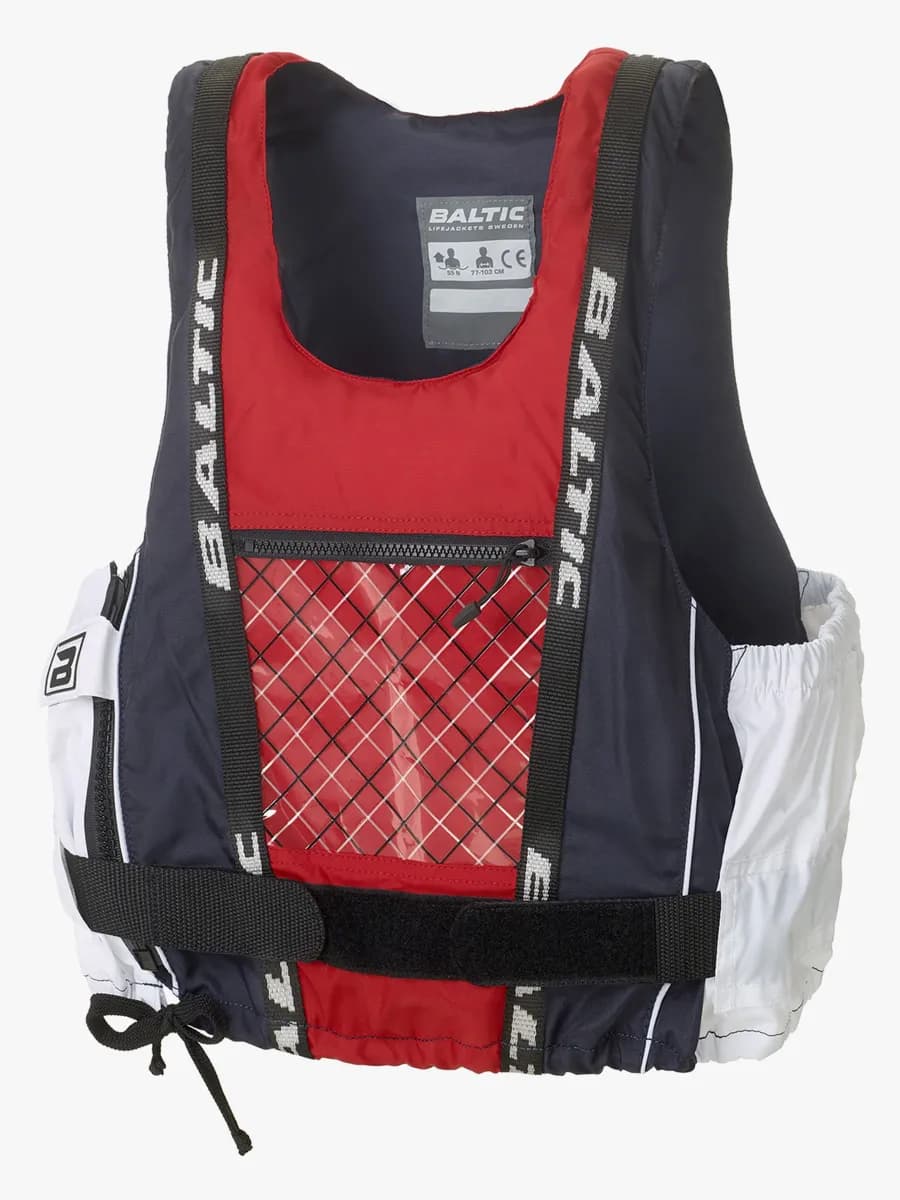 Baltic Dinghy Pro Flytväst, Röd/Blå/Vit, 25-40kg