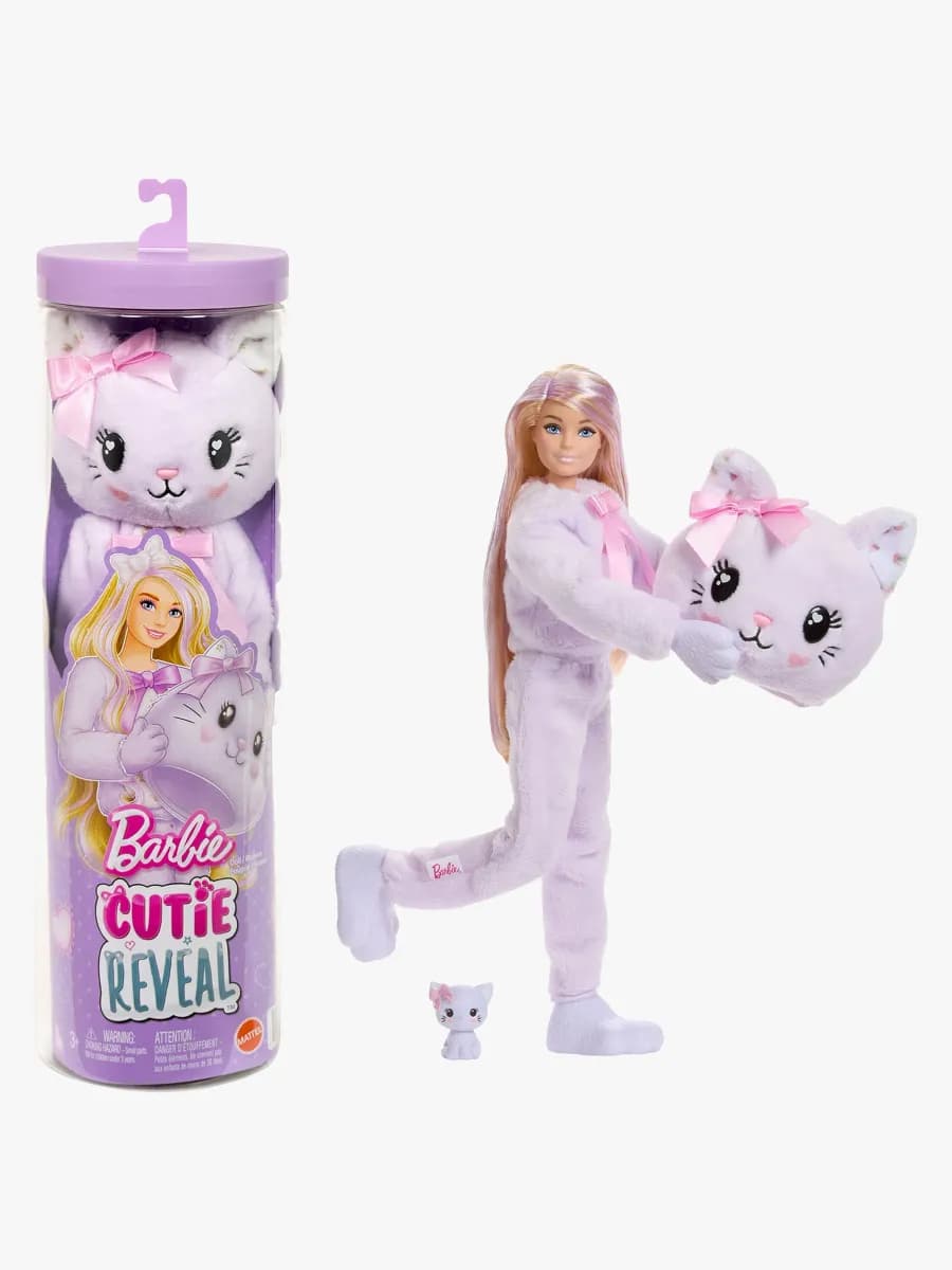 Barbie Cutie Reveal Sweet Bows Docka Kattunge, Lila