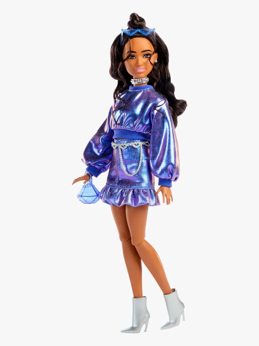 Barbie Deluxe Style Docka i Blå Outfit
