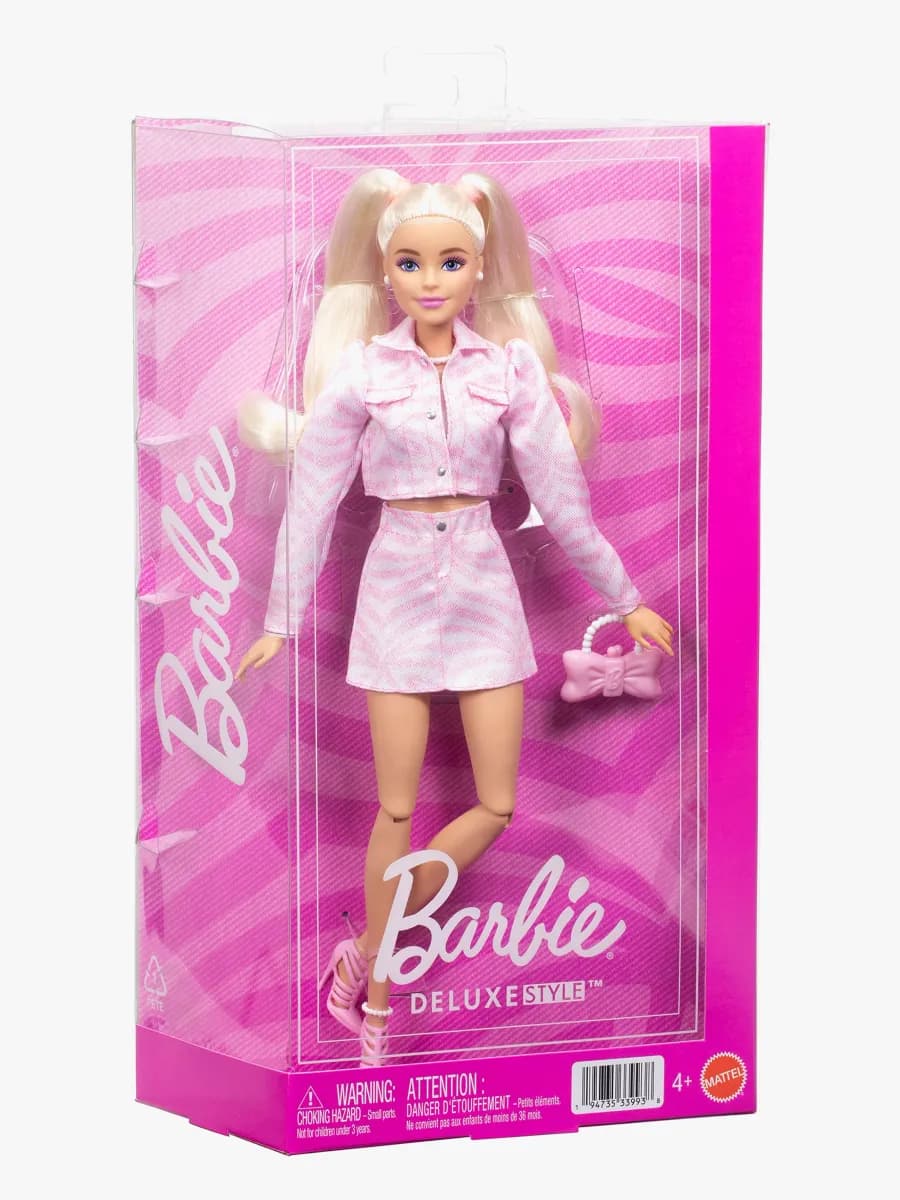 Barbie Deluxe Style Docka med Jeansjacka &  Kjol