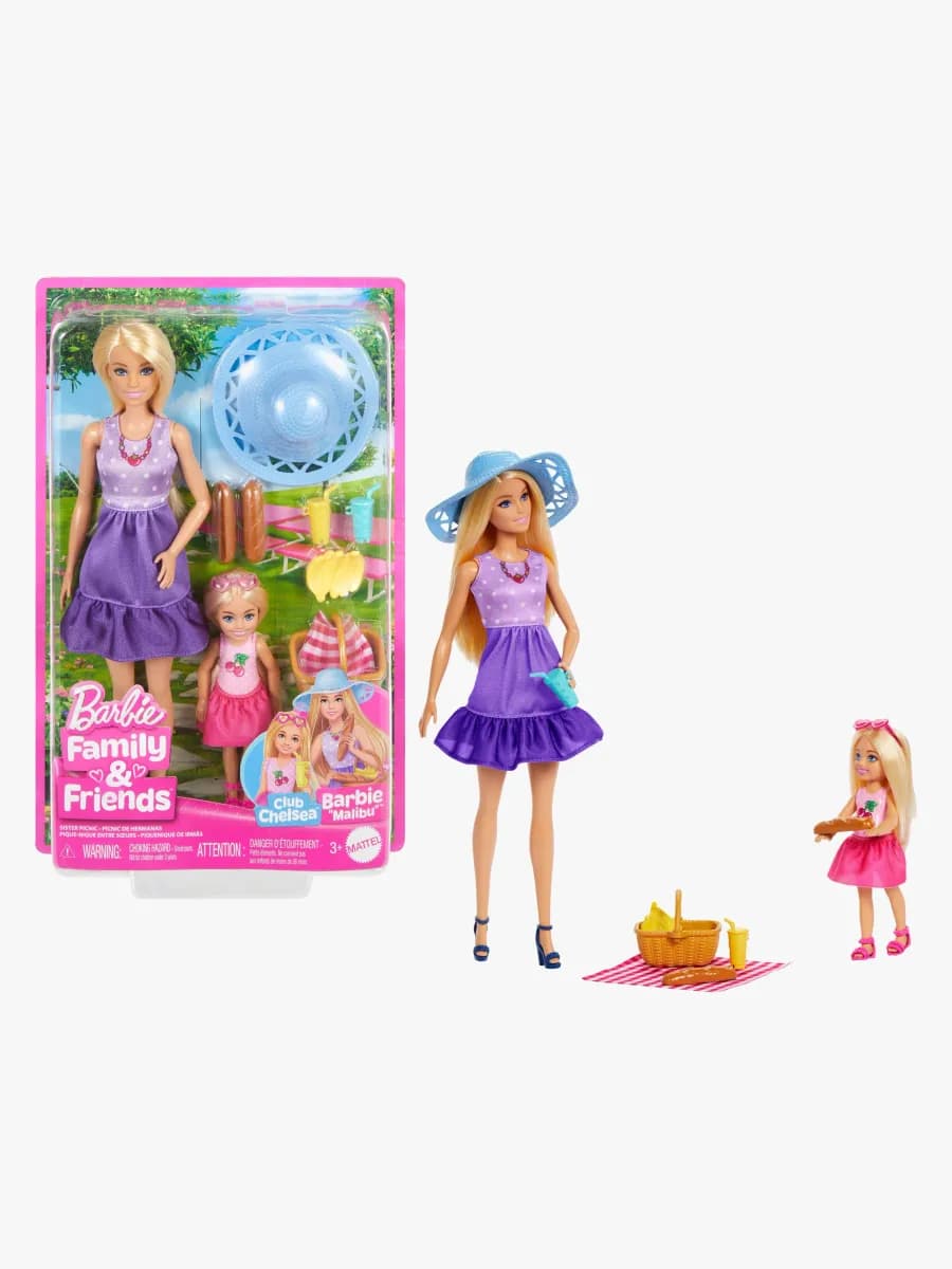 Barbie Family &  Friends Lekset Malibu &  Chelsea Picknick