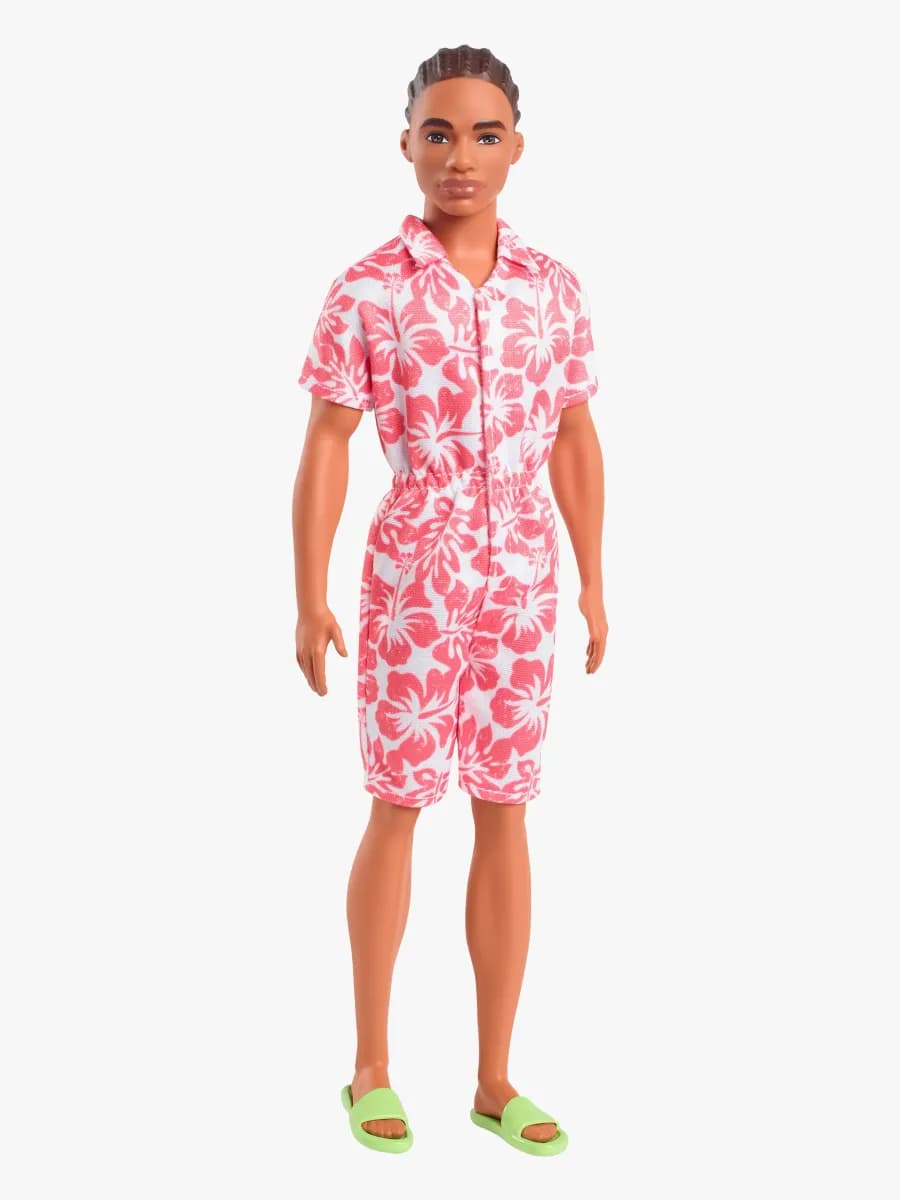 Barbie Ken Fashionista Docka i Mönstrad Overall