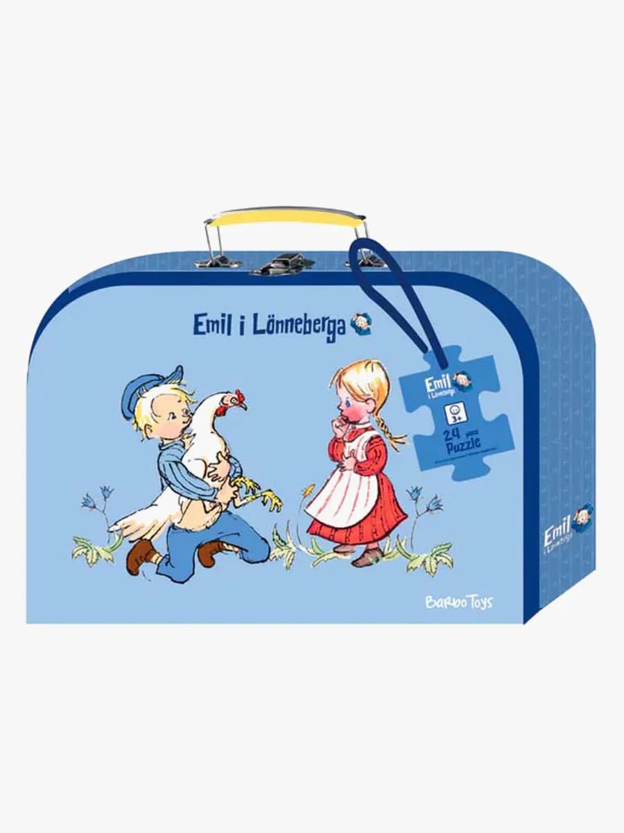 Barbo Toys Emil I Lönneberga Resväska med Ett Pussel 24 Bitar