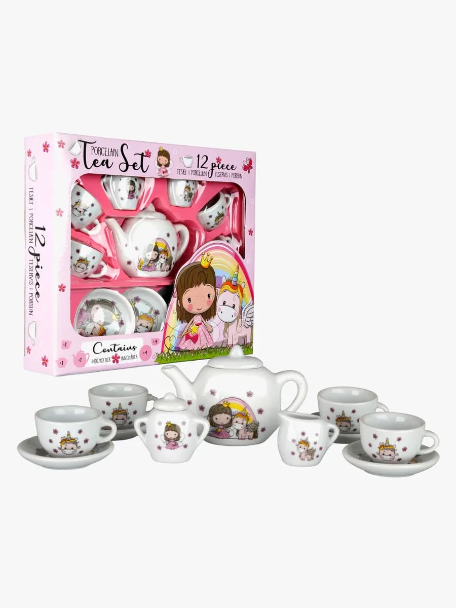 Barbo Toys Lillie &  Ellie Teservis i Porslin 12 Bitar