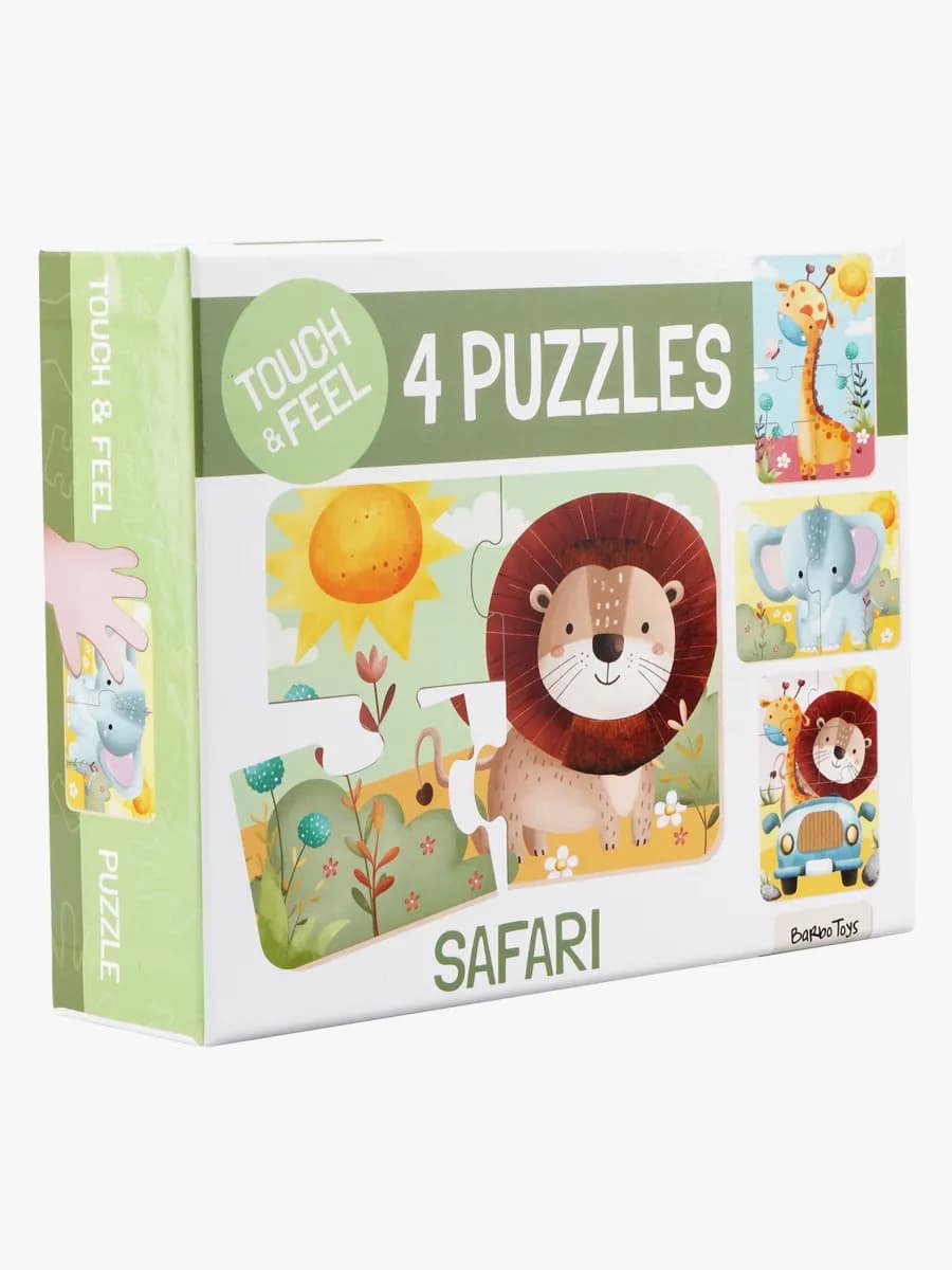 Barbo Toys  Rör &  känn Pussel Safari 4-i-1
