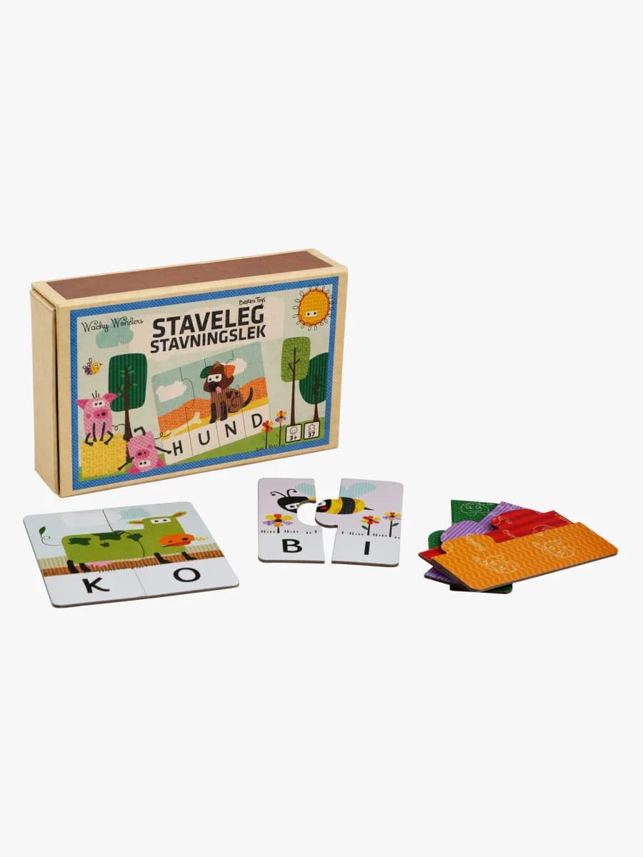 Barbo Toys Wacky Wonders Stavningslek Pussel 37 Bitar