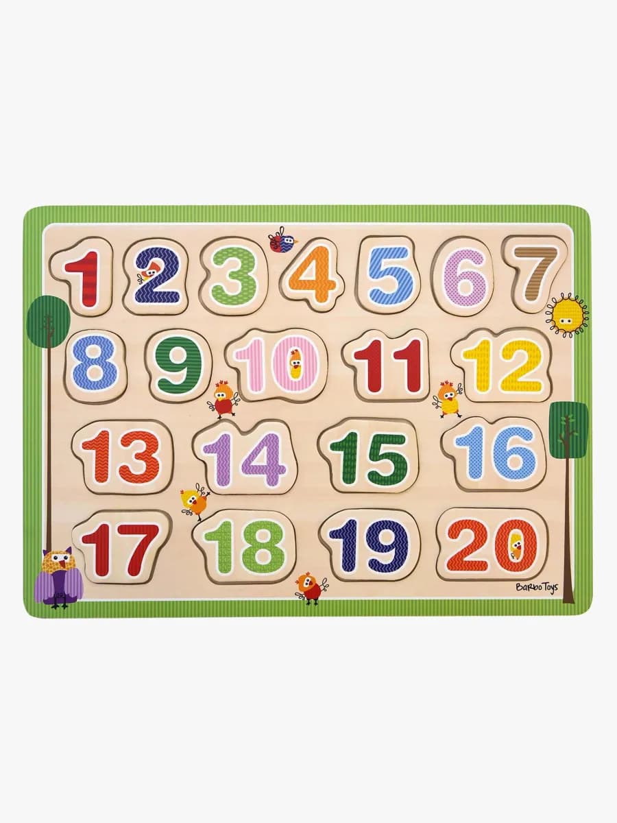 Barbo Toys Wacky Wonders Träpussel Siffror 20 Delar