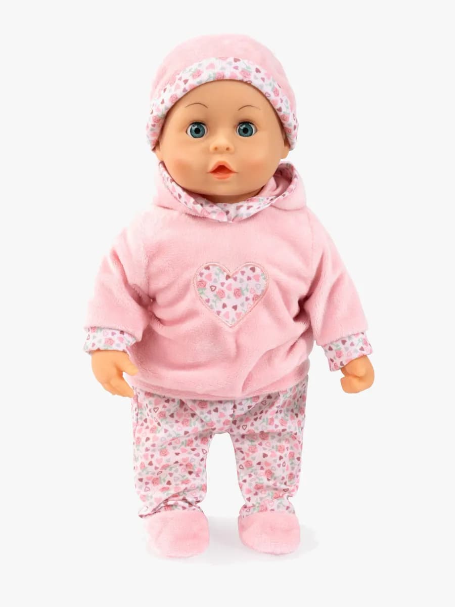 Bayer Design First Words  Interaktiv Docka 38cm, Rosa Blommor