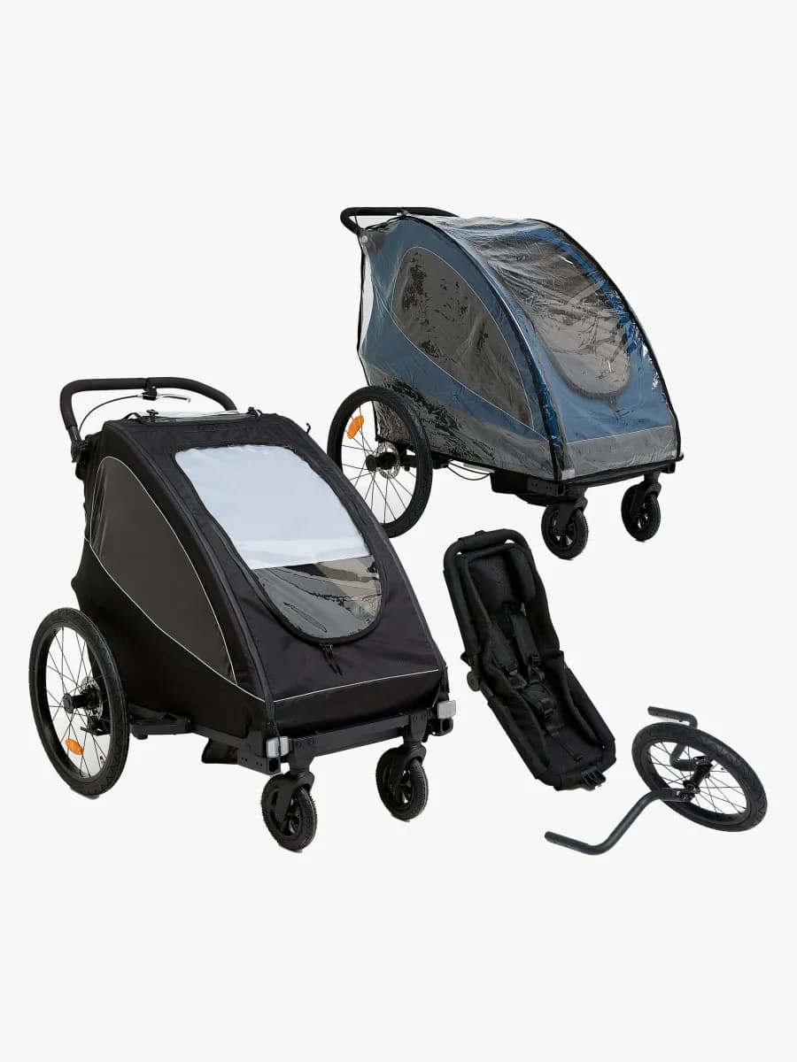 Beemoo Activity Sport Cykelvagn Inkl. Newborn Set, Joggingkit &  Regnskydd, Black