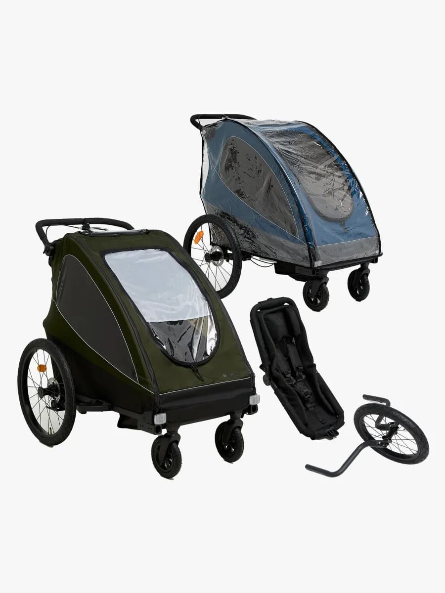Beemoo Activity Sport Cykelvagn Inkl. Newborn Set, Joggingkit &  Regnskydd, Green