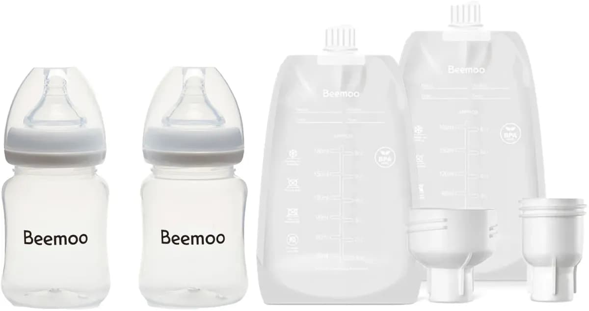 Beemoo CARE 180 ml Flaskor 2-pack &  Bröstmjölkpåsar 30-pack