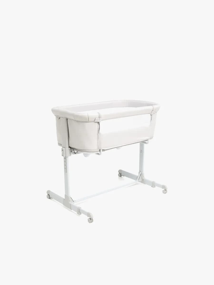 Beemoo CARE 2-i-1 Bedside Crib &  Lekhage, Light Grey