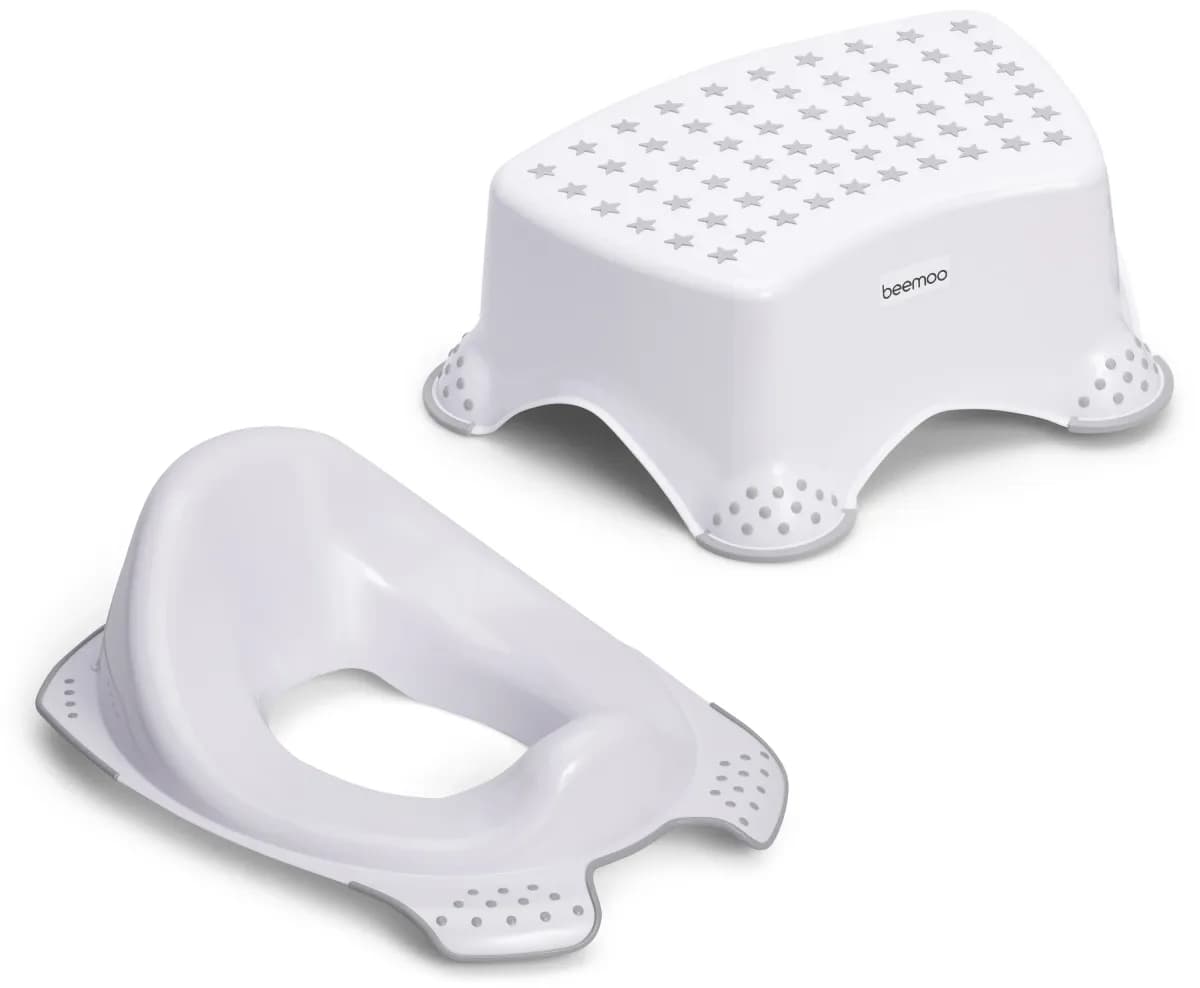 Beemoo CARE Anti-Slip Toalettsits &  Pall, White