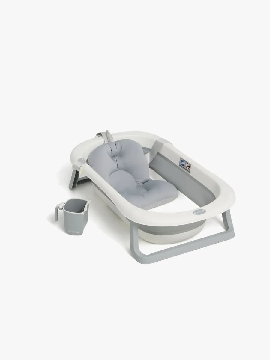Beemoo CARE Assist Badbalja inkl. Badstöd &  Sköljkanna, White/Grey - Bäst i test
