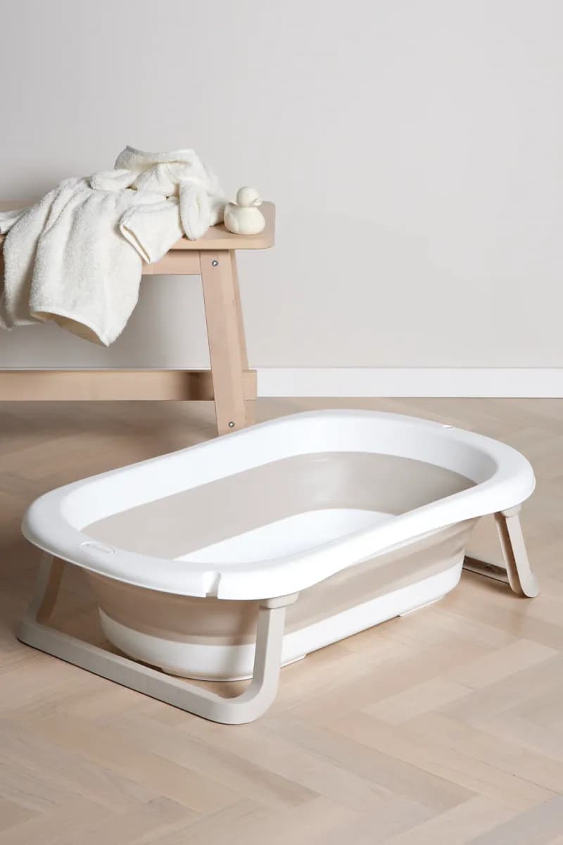 Beemoo CARE Assist Hopfällbar Badbalja, White/Beige - Bäst i test