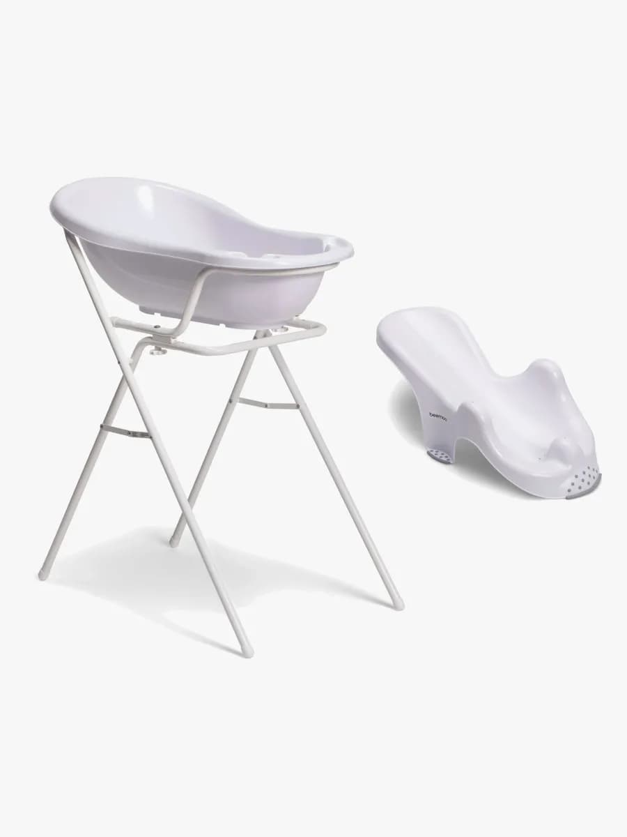Beemoo CARE Badbalja med Badstöd &  Stativ, White