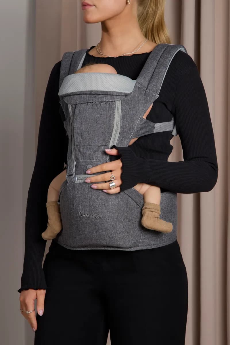 Beemoo CARE Carry Comfort 4-in-1 Bärsele &  Höftbärare, Grey